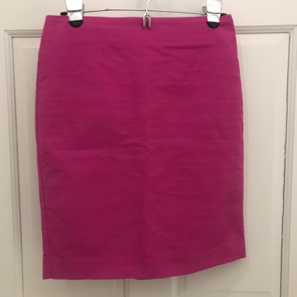 EUC Ann Taylor Factory Pink Textured Skirt 2P Petite